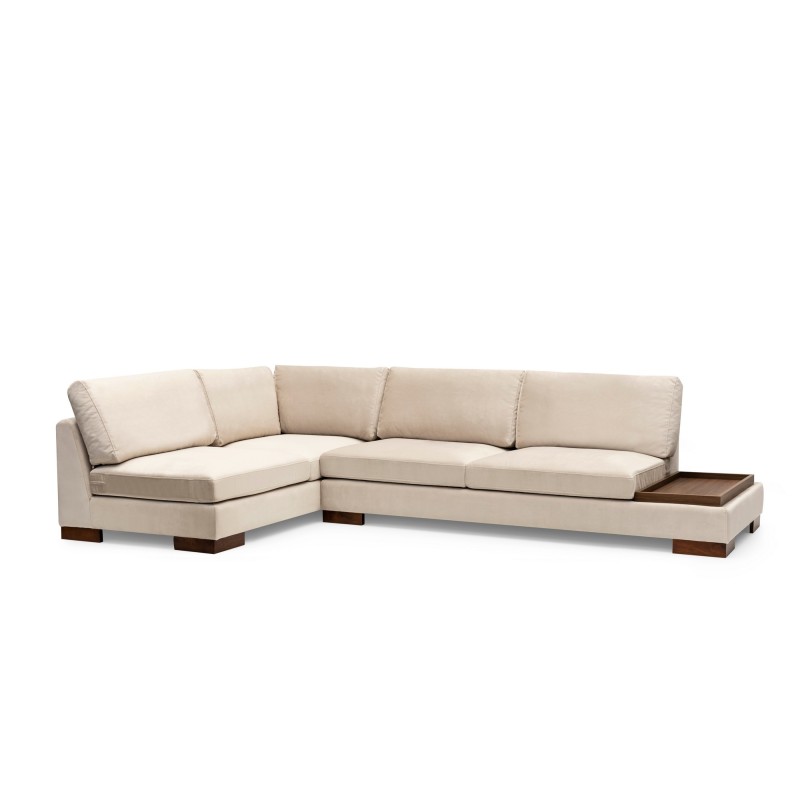 Atelier del Sofa Corner Sofa Tulip Corner Left Without Pouf - Beige Beige