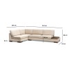 Atelier del Sofa Corner Sofa Tulip Corner Left Without Pouf - Beige Beige