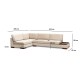 Corner Sofa Tulip Corner Left Without Pouf - Beige Beige Atelier del Sofa Corner Sofa Tulip Corner Left Without Pouf - Beige Beige