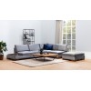 Corner Sofa Tulip Corner Right With Pouf - Dark Grey Dark Grey