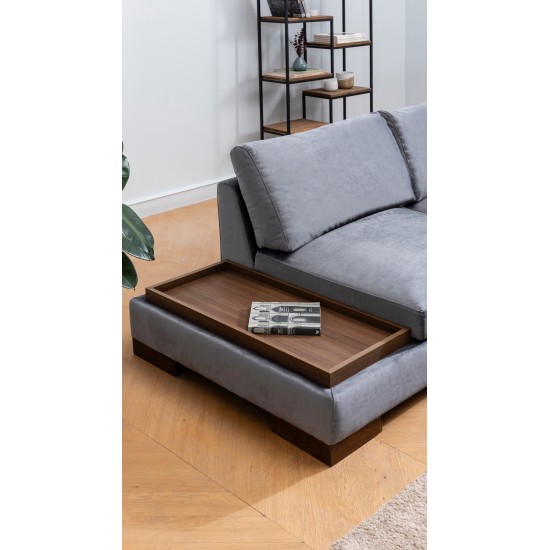 Corner Sofa Tulip Corner Right With Pouf - Dark Grey Dark Grey Corner Sofa Tulip Corner Right With Pouf - Dark Grey Dark Grey