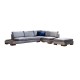 Corner Sofa Tulip Corner Right With Pouf - Dark Grey Dark Grey Corner Sofa Tulip Corner Right With Pouf - Dark Grey Dark Grey