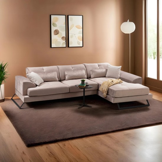 Corner Sofa Frido Corner Right (L3+Chl) - Beige Beige Corner Sofa Frido Corner Right (L3+Chl) - Beige Beige