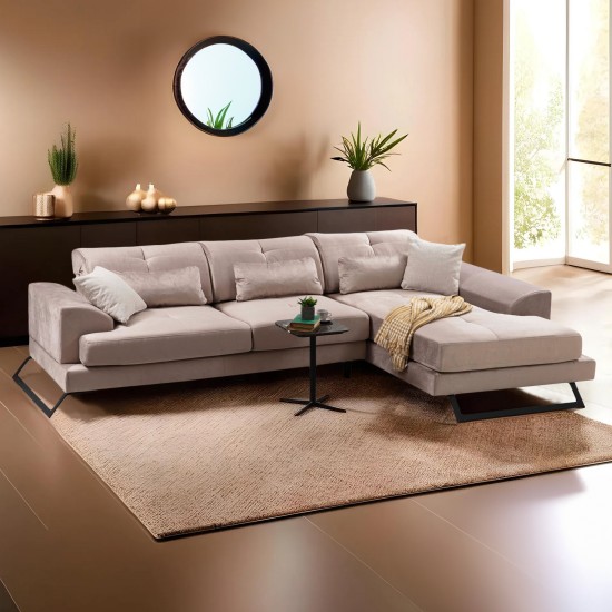 Corner Sofa Frido Corner Right (L3+Chl) - Beige Beige Corner Sofa Frido Corner Right (L3+Chl) - Beige Beige