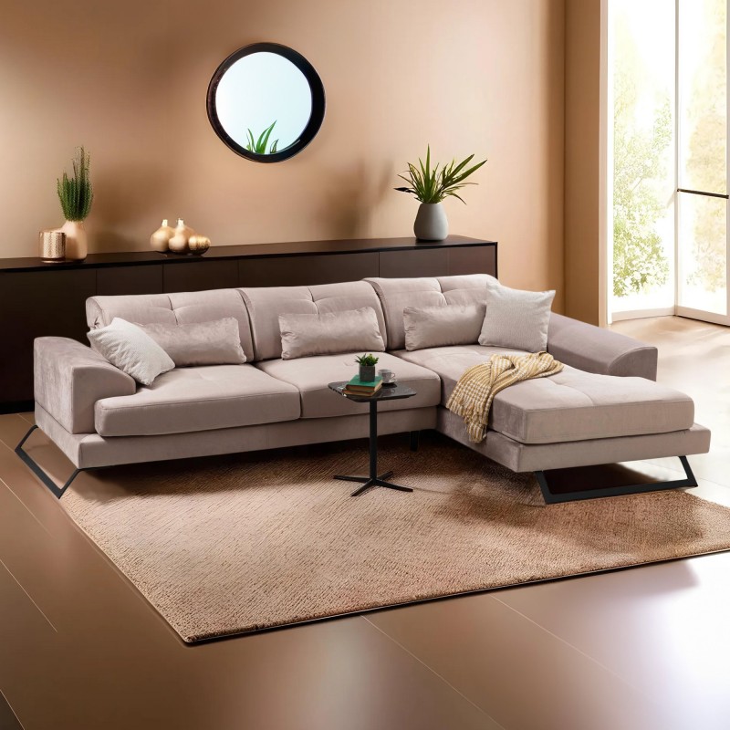 Corner Sofa Frido Corner Right (L3+Chl) - Beige Beige