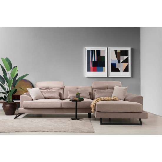 Corner Sofa Frido Corner Right (L3+Chl) - Beige Beige Corner Sofa Frido Corner Right (L3+Chl) - Beige Beige