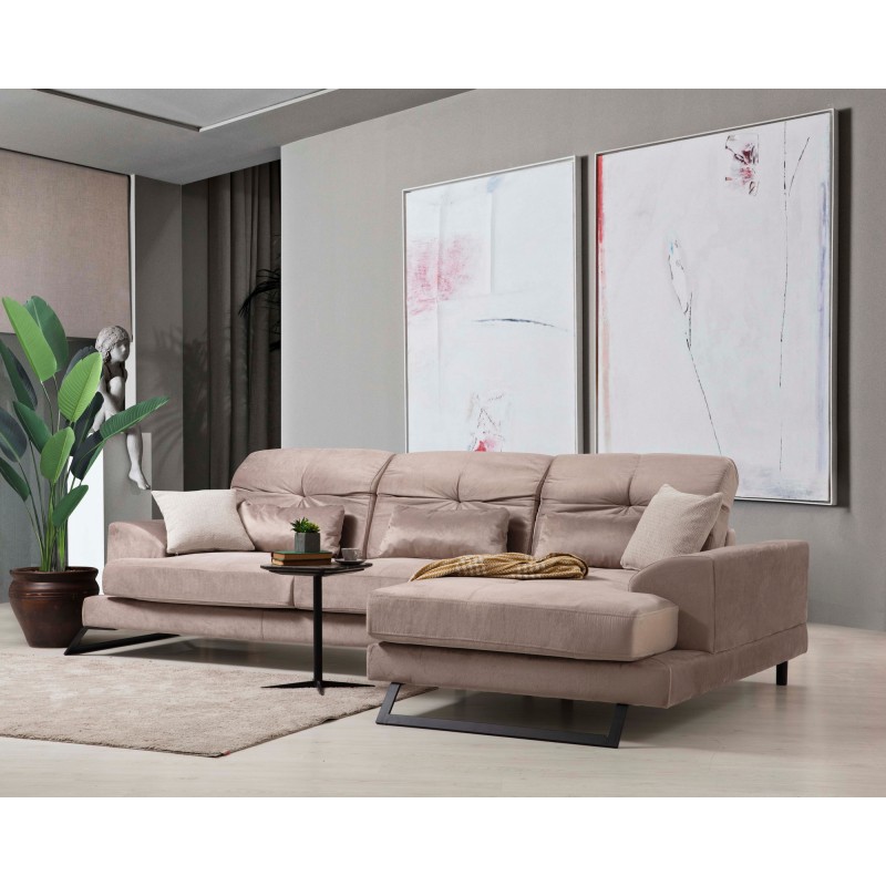 Corner Sofa Frido Corner Right (L3+Chl) - Beige Beige
