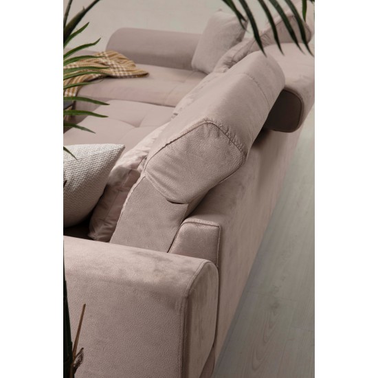 Corner Sofa Frido Corner Right (L3+Chl) - Beige Beige Corner Sofa Frido Corner Right (L3+Chl) - Beige Beige