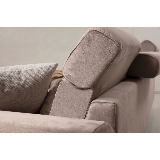 Corner Sofa Frido Corner Right (L3+Chl) - Beige Beige Corner Sofa Frido Corner Right (L3+Chl) - Beige Beige