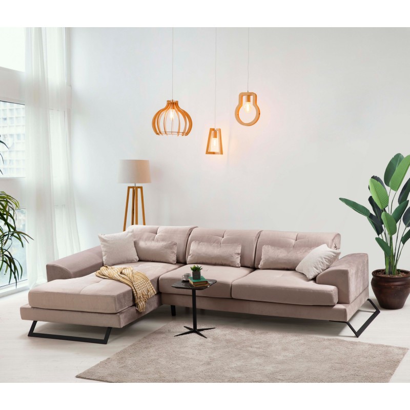 Corner Sofa Frido Corner Left (Chl+3R) - Beige Beige