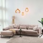 Corner Sofa Frido Corner Left (Chl+3R) - Beige Beige