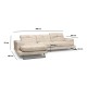 Corner Sofa Frido Corner Left (Chl+3R) - Beige Beige Corner Sofa Frido Corner Left (Chl+3R) - Beige Beige