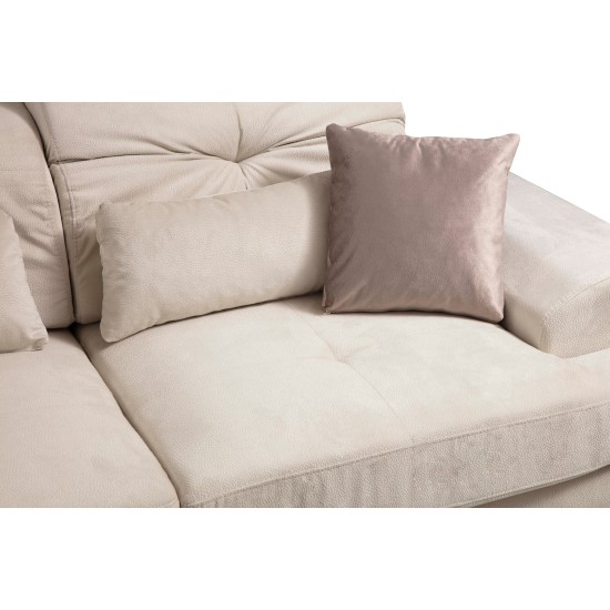 Corner Sofa Frido Corner Right (L3+Chl) - Ecru Ecru