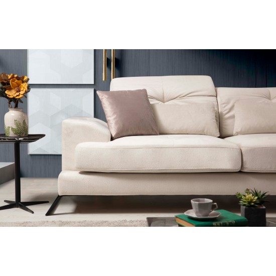 Corner Sofa Frido Corner Right (L3+Chl) - Ecru Ecru
