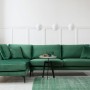 Γωνιακός Καναπές Papira Γωνία(CHL+3R) 283x90x88εκ - Green