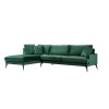 Γωνιακός Καναπές Papira Γωνία(CHL+3R) 283x90x88εκ - Green