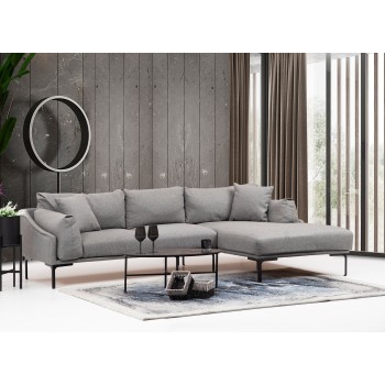 Corner Sofa Leo Corner Right - Grey Grey