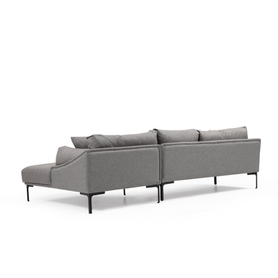 Corner Sofa Leo Corner Right - Grey Grey Corner Sofa Leo Corner Right - Grey Grey