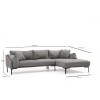 Corner Sofa Leo Corner Right - Grey Grey