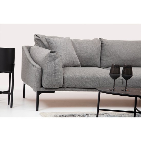 Corner Sofa Leo Corner Right - Grey Grey Corner Sofa Leo Corner Right - Grey Grey