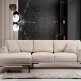 Γωνιακός Καναπές Leo Αριστερή Γωνία 255x90x65εκ - Cream