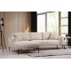 Γωνιακός Καναπές Leo Αριστερή Γωνία 255x90x65εκ - Cream