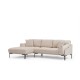 Γωνιακός Καναπές Leo Αριστερή Γωνία 255x90x65εκ - Cream