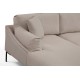 Γωνιακός Καναπές Leo Αριστερή Γωνία 255x90x65εκ - Cream