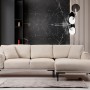 Γωνιακός Καναπές Leo Δεξιά Γωνία 255x90x65εκ - Cream 
