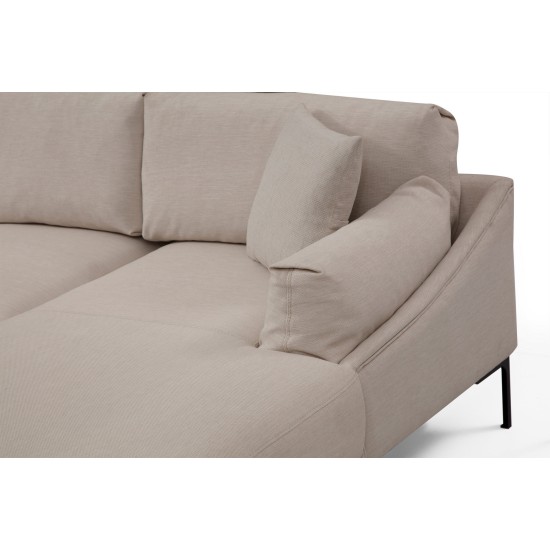 Γωνιακός Καναπές Leo Δεξιά Γωνία 255x90x65εκ - Cream Γωνιακός Καναπές Leo Δεξιά Γωνία 255x90x65εκ - Cream
