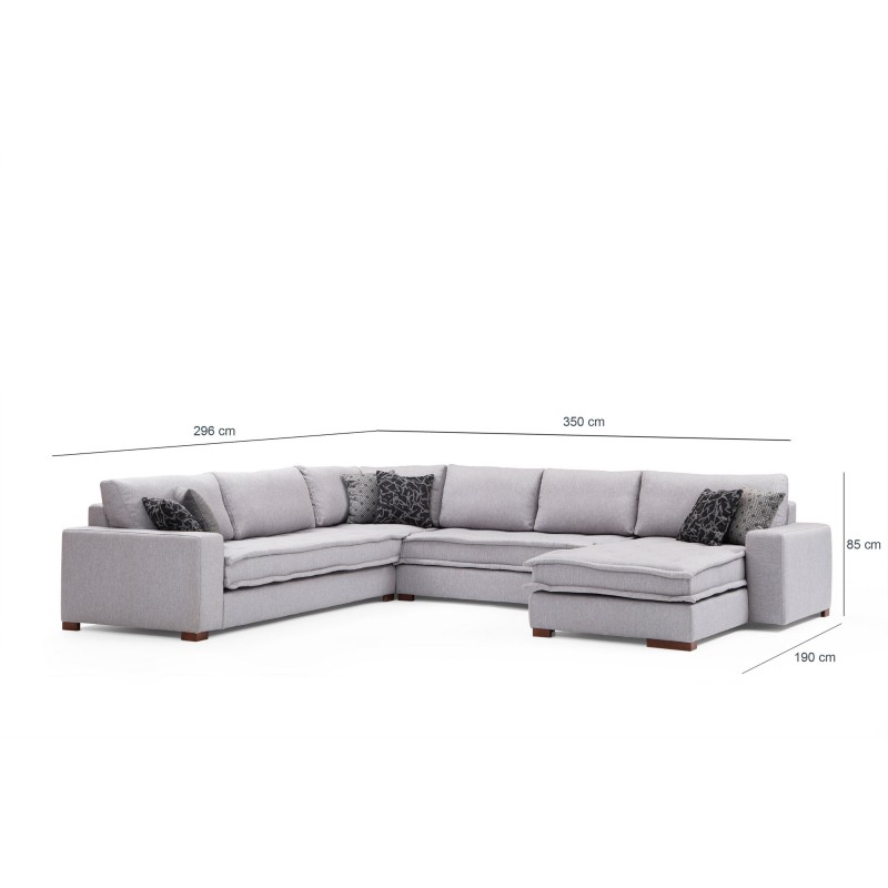 Corner Sofa Lena Corner - Light Grey Light Grey