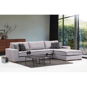 Corner Sofa Lena Corner Right ( L3+Chl ) - Light Grey Light Grey