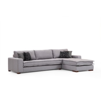 Corner Sofa Lena Corner Right ( L3+Chl ) - Light Grey Light Grey