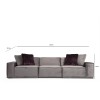 Atelier del Sofa 3-Seat Sofa Lego 3 Seater Grey