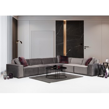 Corner Sofa Lego Corner 2 (L1-O1-O1-C-O1-1R) Grey