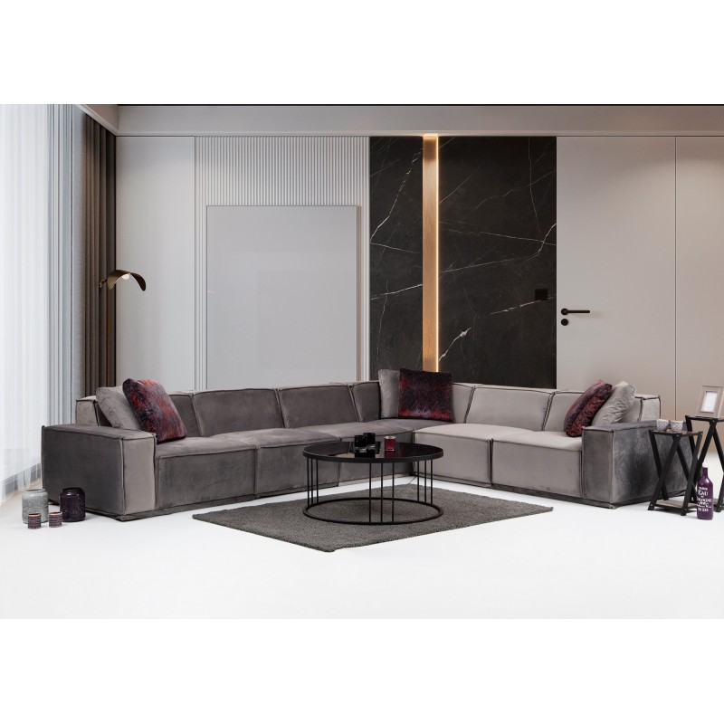 Corner Sofa Lego Corner 2 (L1-O1-O1-C-O1-1R) Grey