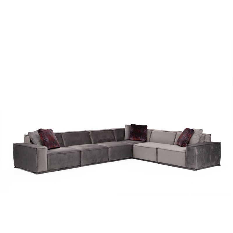 Corner Sofa Lego Corner 2 (L1-O1-O1-C-O1-1R) Grey