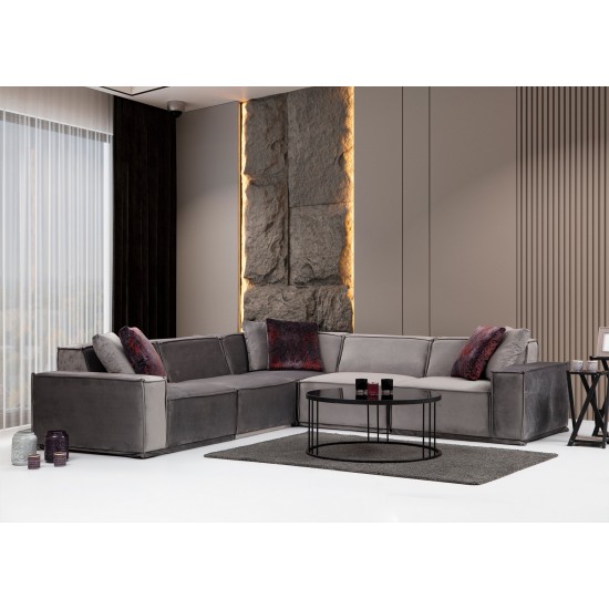 Corner Sofa Lego Corner 3 (L1-O1-C-O1-1R) Grey