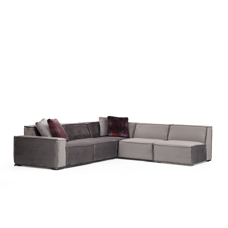 Corner Sofa Lego Corner 4 (L1-O1-C-O1-O1) Grey