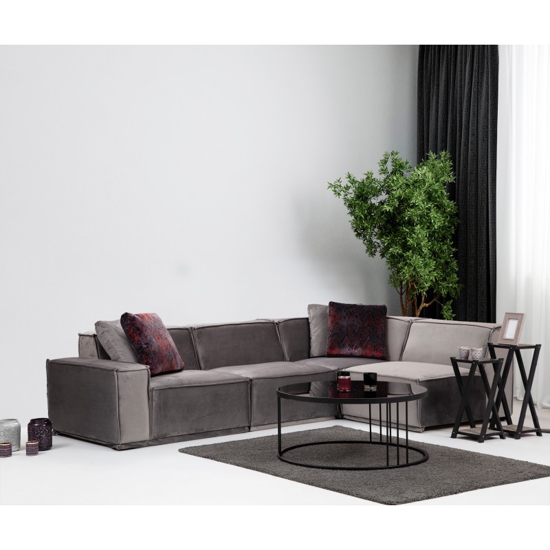 Corner Sofa Lego Corner 6 (L1-O1-C-O1) Grey