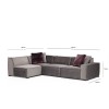 Corner Sofa Lego Corner 7 (O1-C-O1-1R) Grey