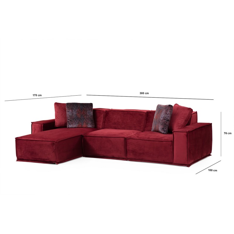 Corner Sofa Lego Corner 8 (Chl-O1-1R) Burgundy