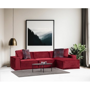 Corner Sofa Lego Corner 9 ( L1-O1-Chl) Burgundy