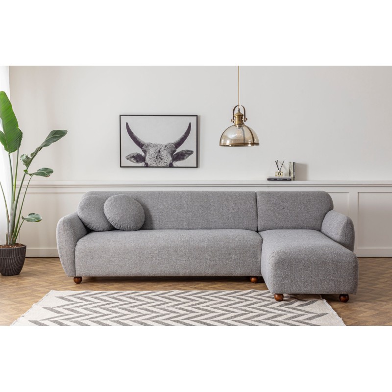 Corner Sofa Eddy Corner (L3-CHL) - Light Grey Light Grey