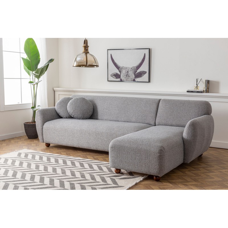 Corner Sofa Eddy Corner (L3-CHL) - Light Grey Light Grey
