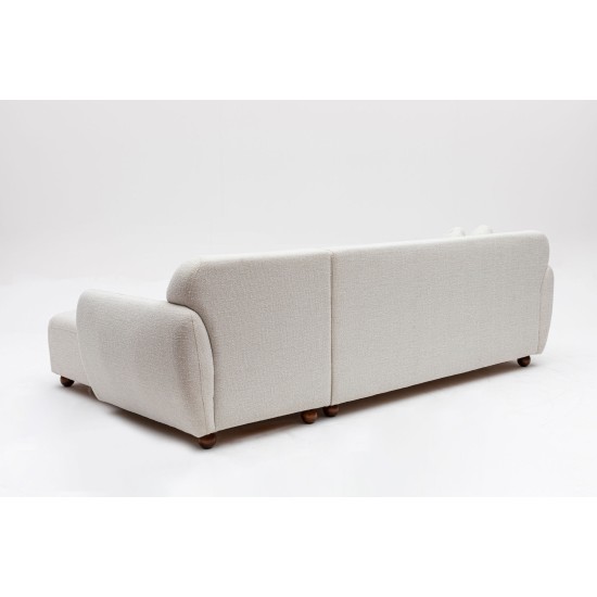 Corner Sofa Eddy Corner Right (L3-CHL) - White White Atelier del Sofa Corner Sofa Eddy Corner Right (L3-CHL) - White White