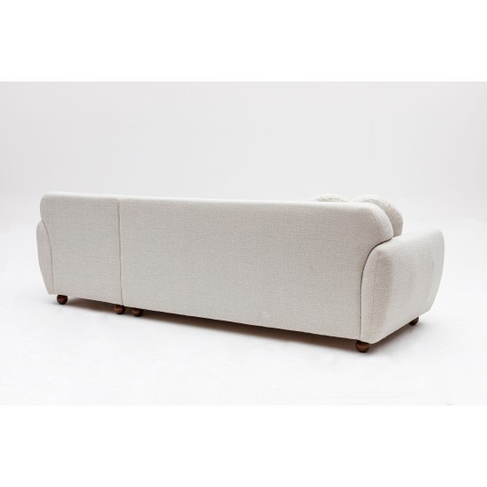 Corner Sofa Eddy Corner Right (L3-CHL) - White White Atelier del Sofa Corner Sofa Eddy Corner Right (L3-CHL) - White White