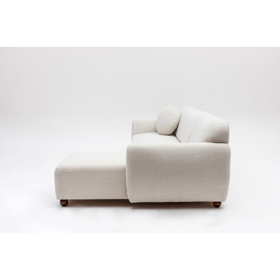 Corner Sofa Eddy Corner Right (L3-CHL) - White White Atelier del Sofa Corner Sofa Eddy Corner Right (L3-CHL) - White White