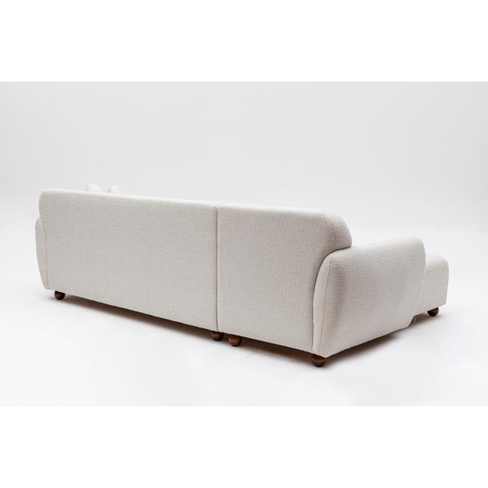 Atelier del Sofa Corner Sofa Eddy Corner Left (CHL-3R) - White White