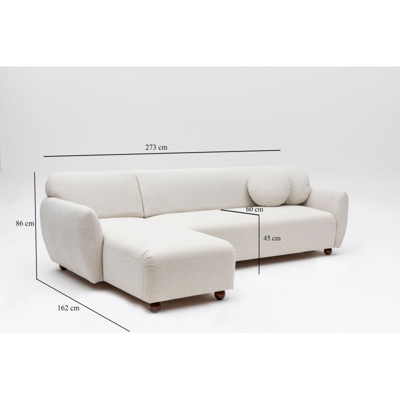 Atelier del Sofa Corner Sofa Eddy Corner Left (CHL-3R) - White White